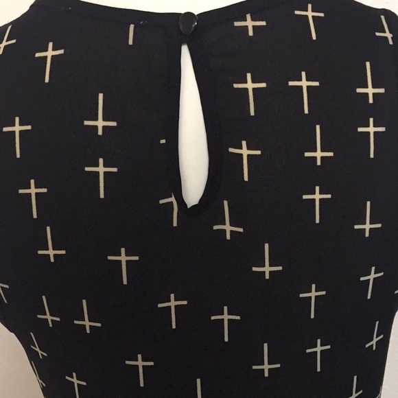 Lush Cross Sheer Razorback Tunic dress - Picture 3 of 5